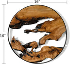 Design reference: illustration showing the round wall decoration's 16-inch width and height.